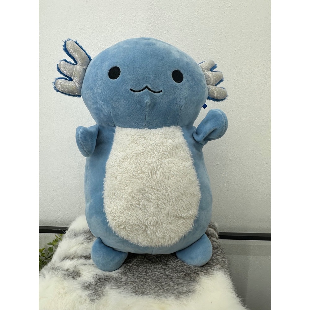 Squishmallows HugMees Axolotl‎ blue gradient 14 inch large stuffed plush